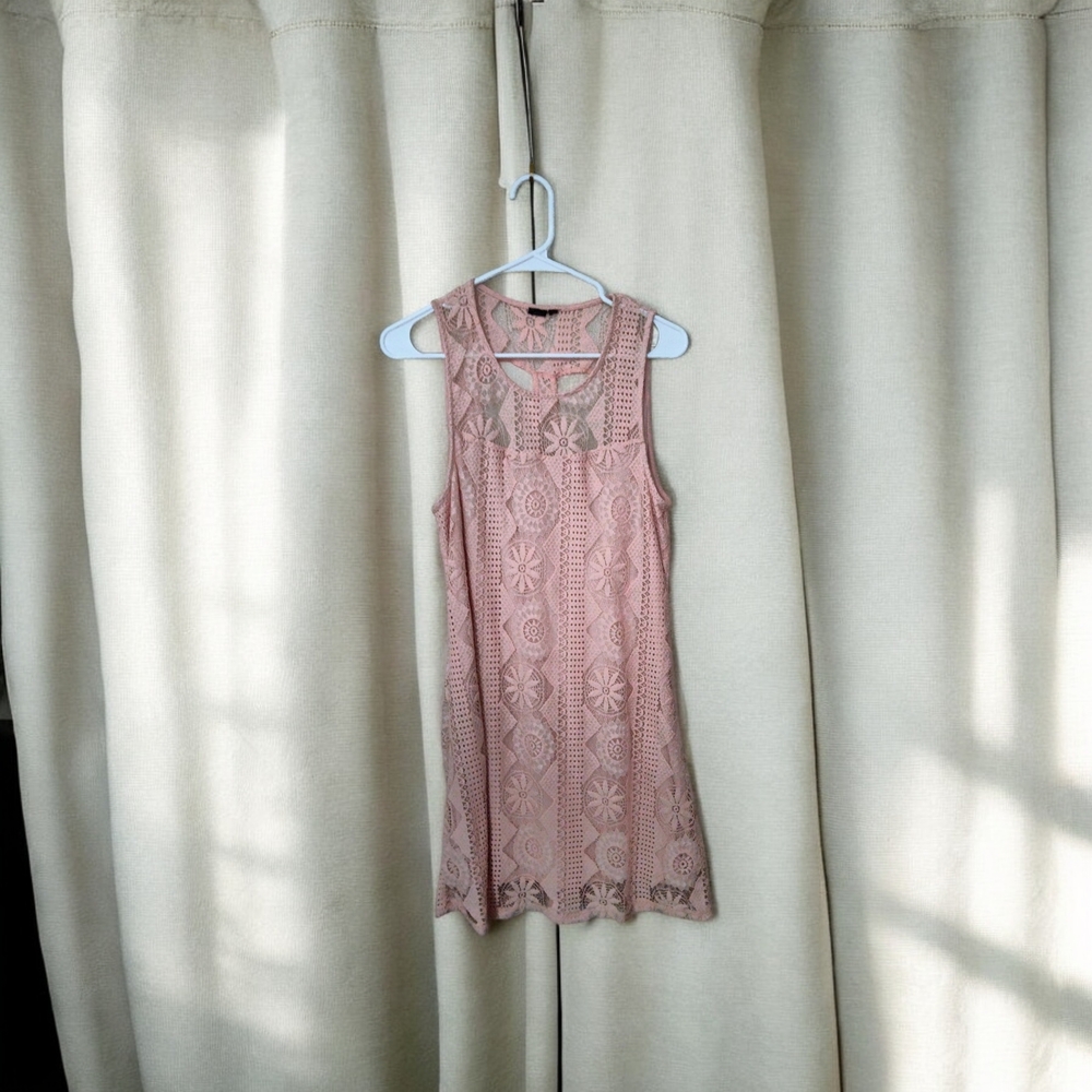 Trixxi Pink Lace Midi Dress Size M